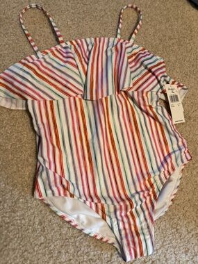 Girls' Multicolor Striped Tank Top - Rainbow
